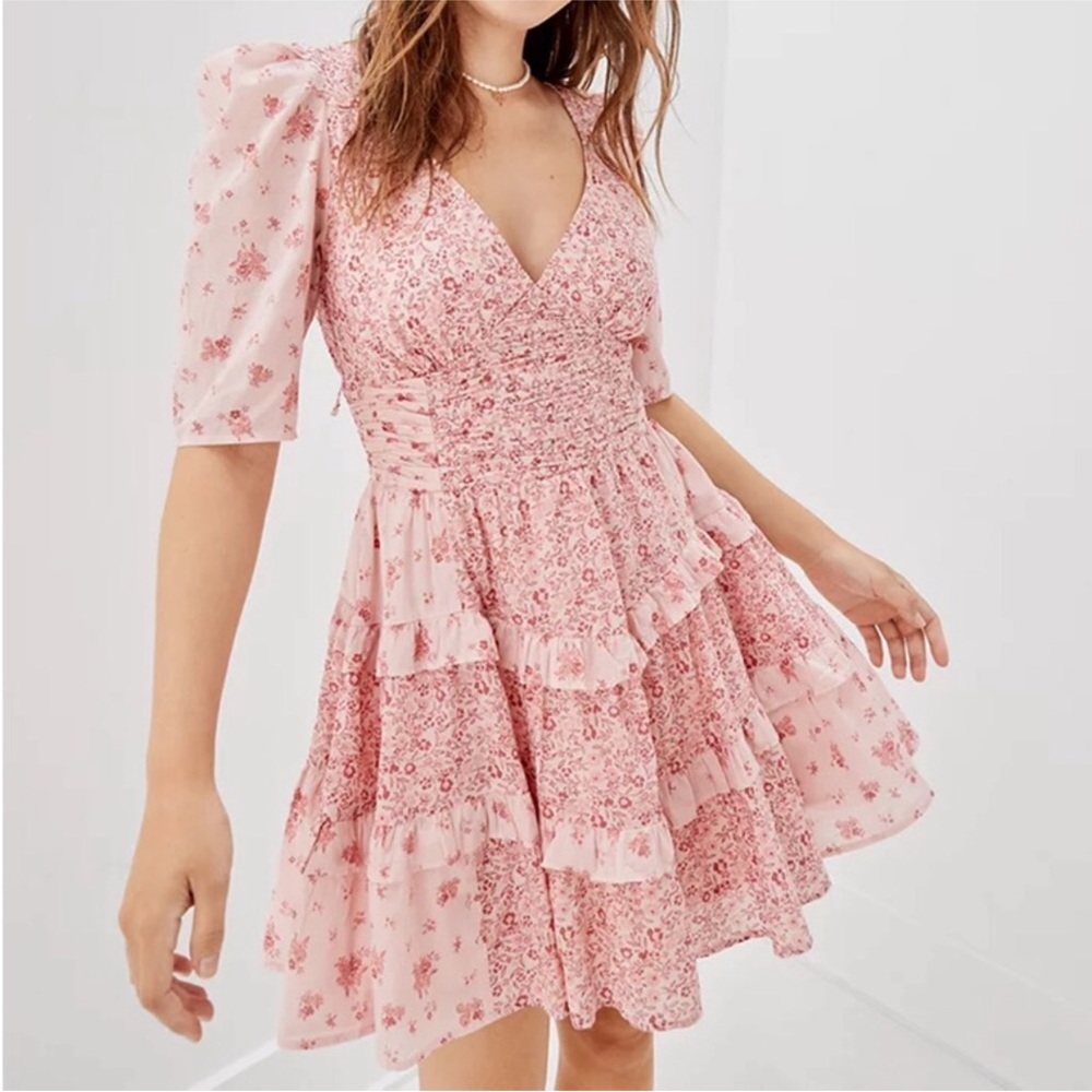 AE - Floral Tiered Mini Dress